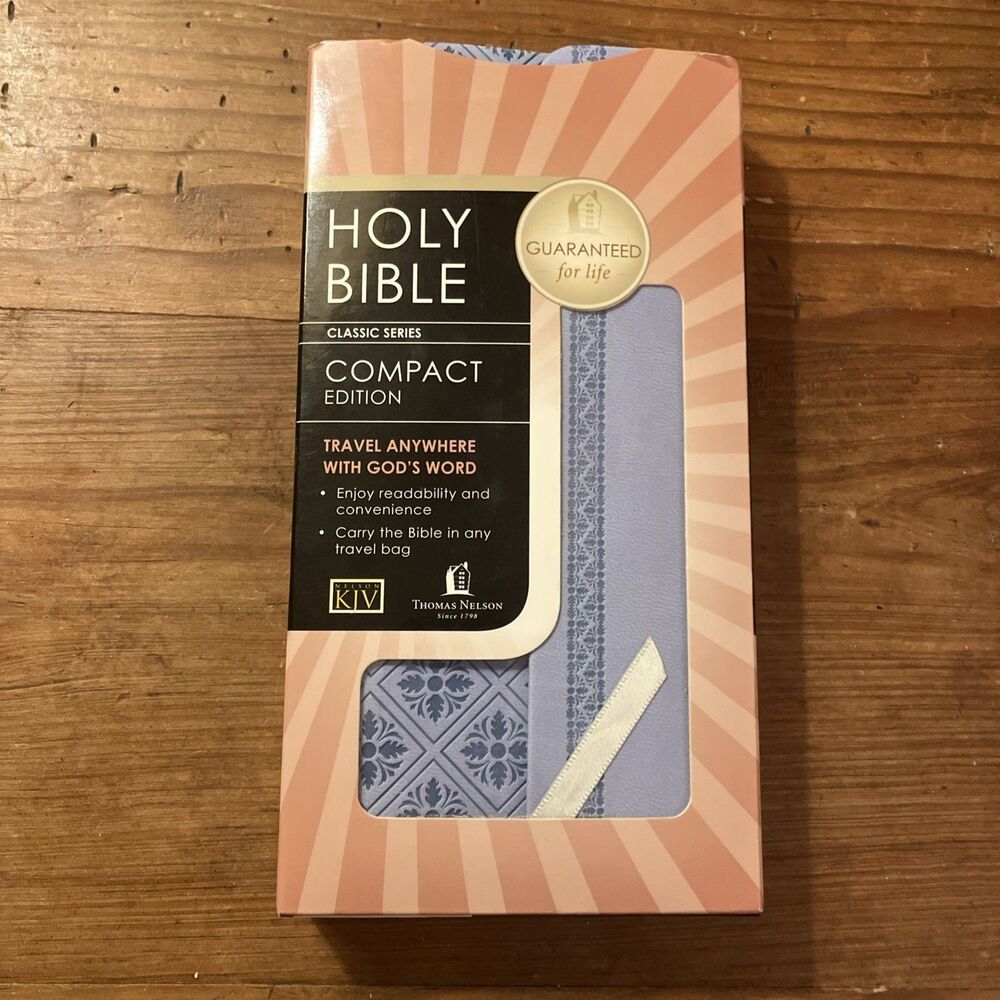 Holy Bible KJV Classic Series Compact Forget Me Not Leathersoft NEW